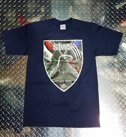 "UNIDOS" MEN'S NAVY BLUE TEE