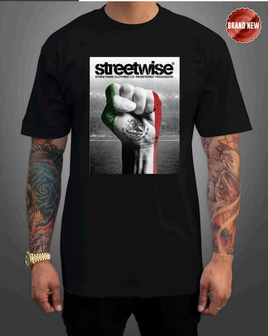 "MEXICAN POWER" MEN'S BLACK TEE