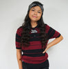 FB COUNTY KID CHARLIE BROWN SHIRT BLACK/BURGUNDY