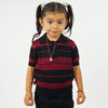 FB COUNTY KID CHARLIE BROWN SHIRT BLACK/BURGUNDY