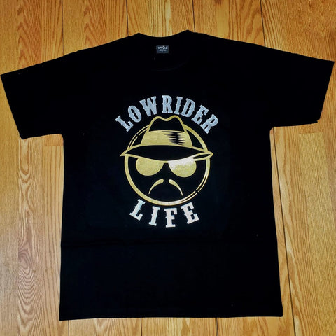 "LOWRIDER LIFE" GOLD MEN'S TEE