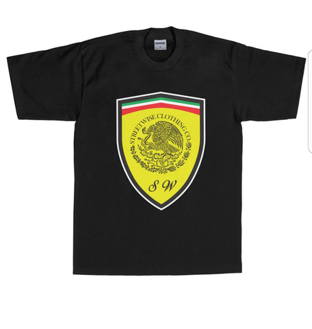 "FERRARI ESCUDO" MEN'S BLACK TEE